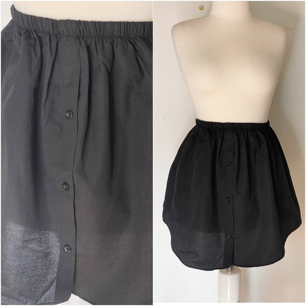 Black Fake Top Lower Sweep Shirt Extender Mini Skirt Shirt Hemline Half Length basic hijab needs - Aynour.com