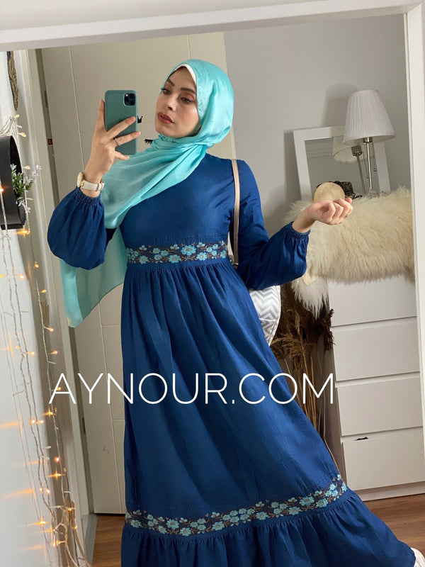 Blue jeans comfy regular and plus size Modest Dress 2020 - Aynour.com