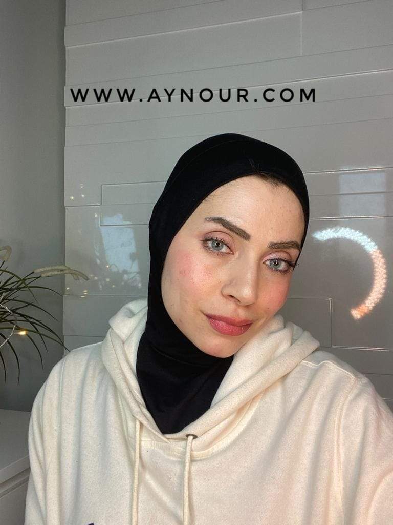 Cab and Neck covering sporty cotton Instant Hijab - Aynour.com