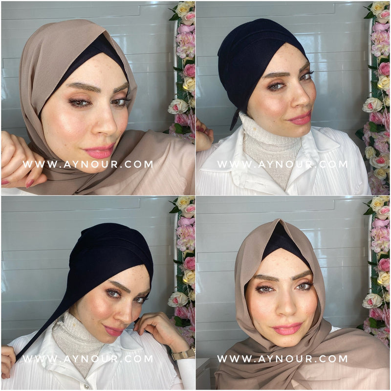 عبر تحت وشاح أنبوب أبيض الحجاب 2021