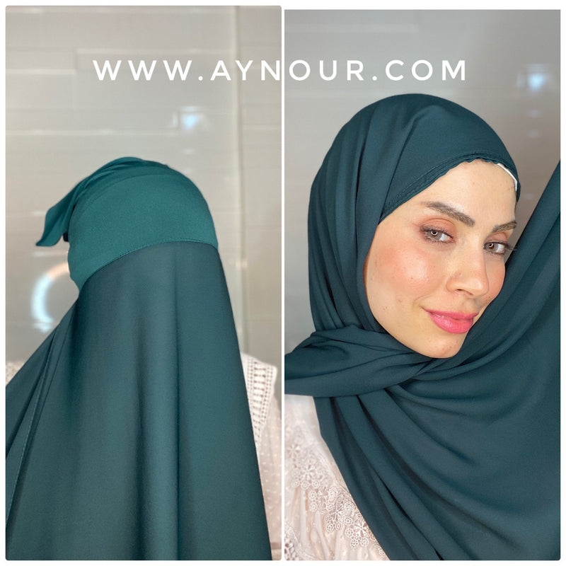 EVE HOT colors Chiffon Instant Hijab 2 Layers - Aynour.com