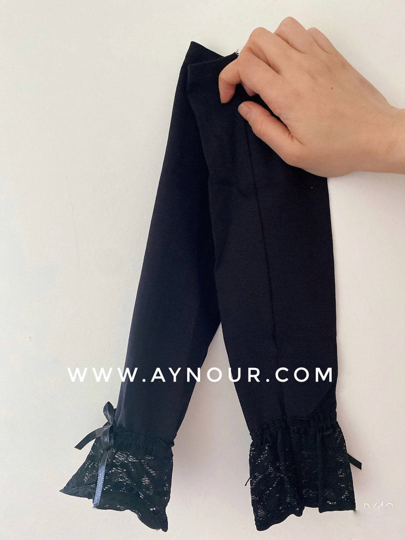 Lace End Arm Cover Up Sleeve basic hijab needs - Aynour.com