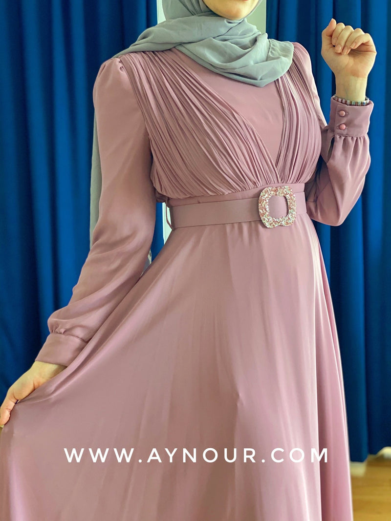 Rose Queen look chiffon Modest Dress - Aynour.com