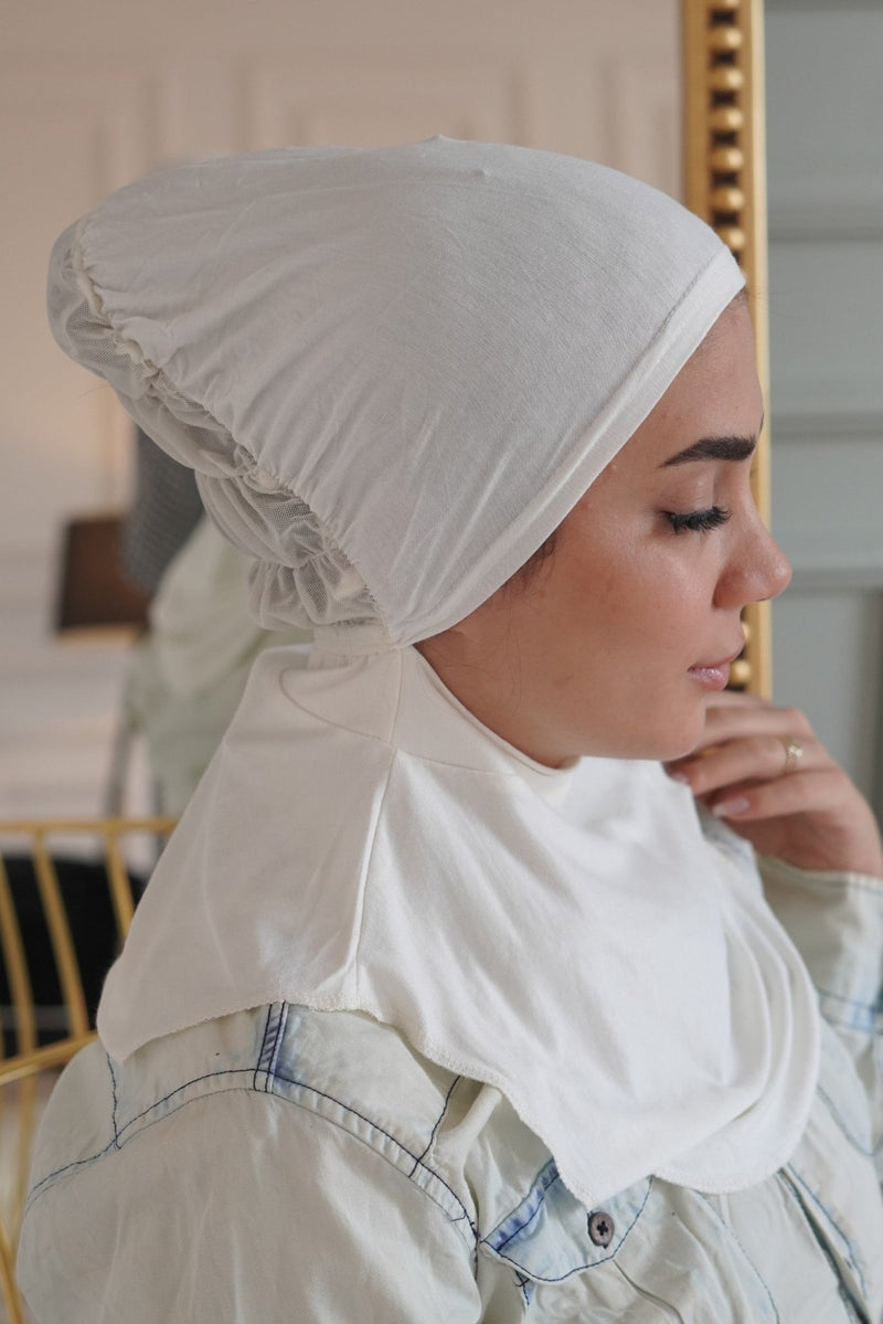 Smart Breathable Full head with neck cap fully cover Instant Hijab - Aynour.com